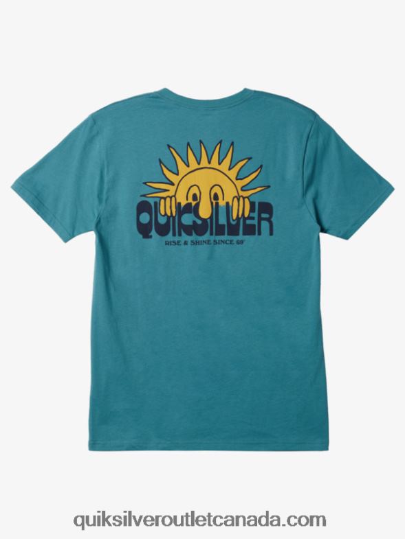CA Quiksilver Men Rise & Shine T-shirt brittany blue TX4R21117
