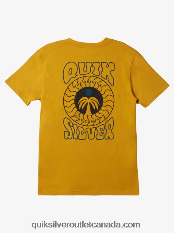 CA Quiksilver Men Stamped T-Shirt nugget gold heather TX4R2410