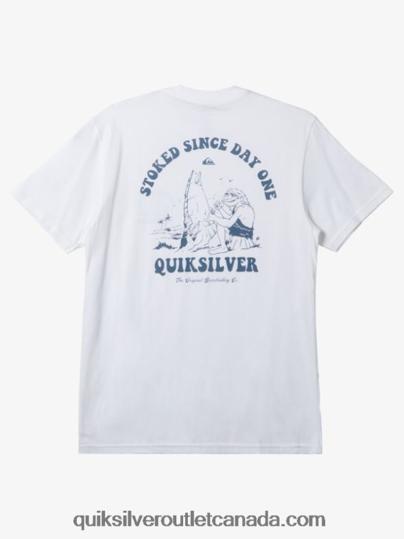 CA Quiksilver Men Stoked Since Day One T-Shirt white TX4R2230