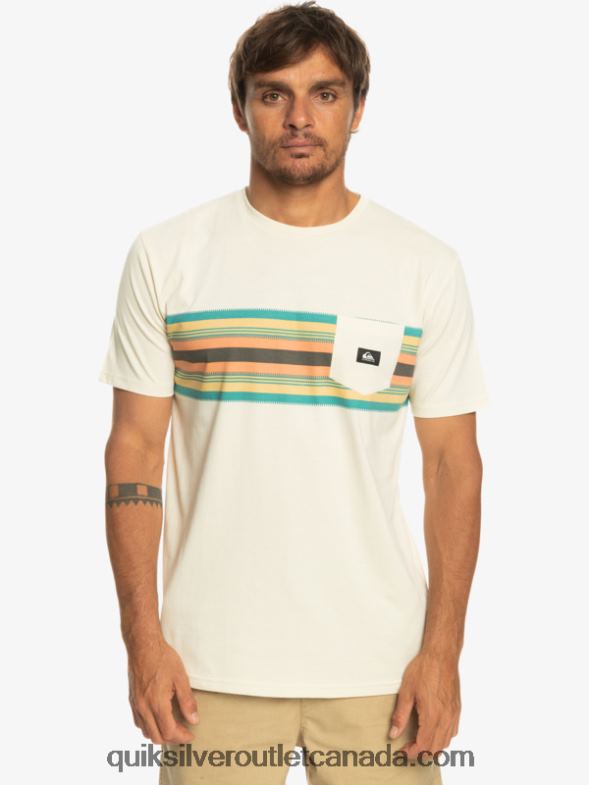 CA Quiksilver Men Surfadelica Stripe Pocket T-Shirt birch TX4R21065