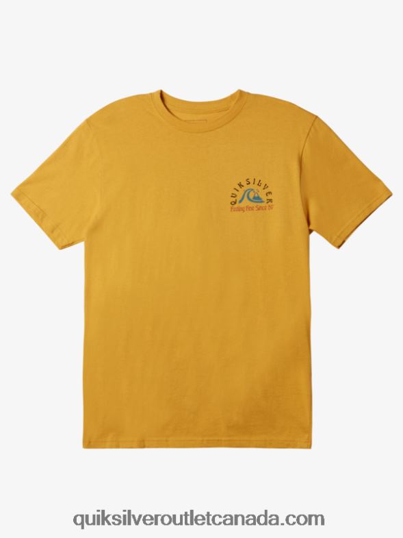 CA Quiksilver Men The Original Barrel T-shirt bright gold TX4R21171