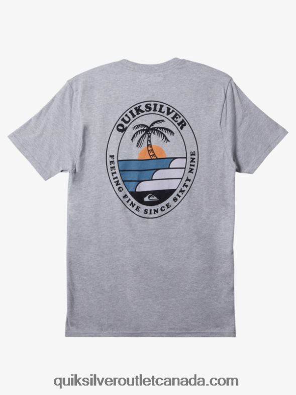 CA Quiksilver Men The Ripple T-Shirt athletic heather TX4R2185