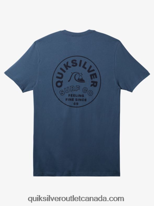 CA Quiksilver Men Timeless Spin T-Shirt bering sea TX4R2105