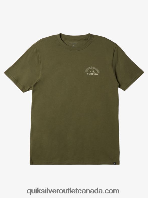 CA Quiksilver Men Timeless Spin T-Shirt four leaf clover TX4R2107