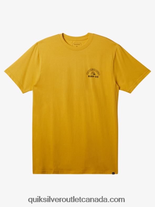 CA Quiksilver Men Timeless Spin T-Shirt yolk yellow TX4R2108