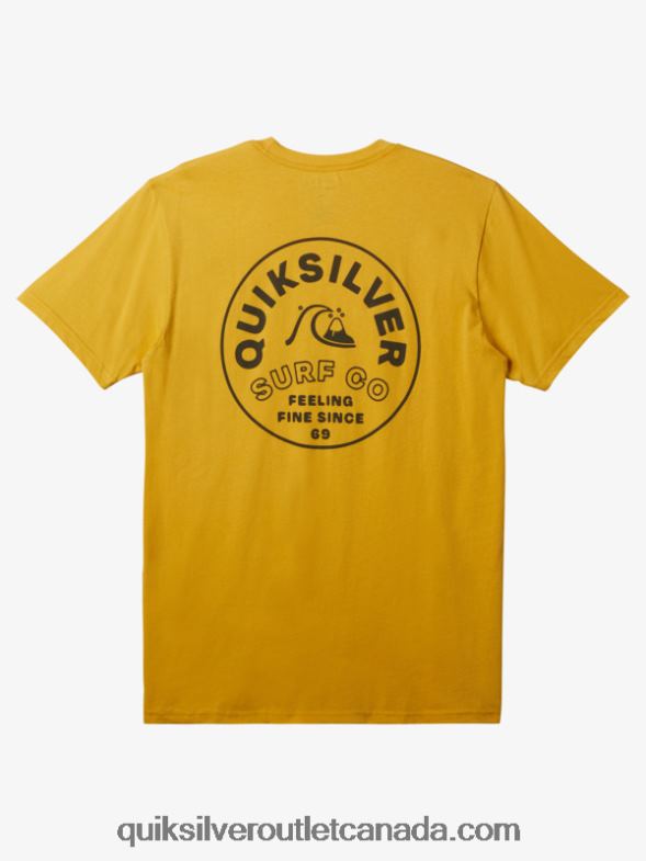 CA Quiksilver Men Timeless Spin T-Shirt yolk yellow TX4R2108