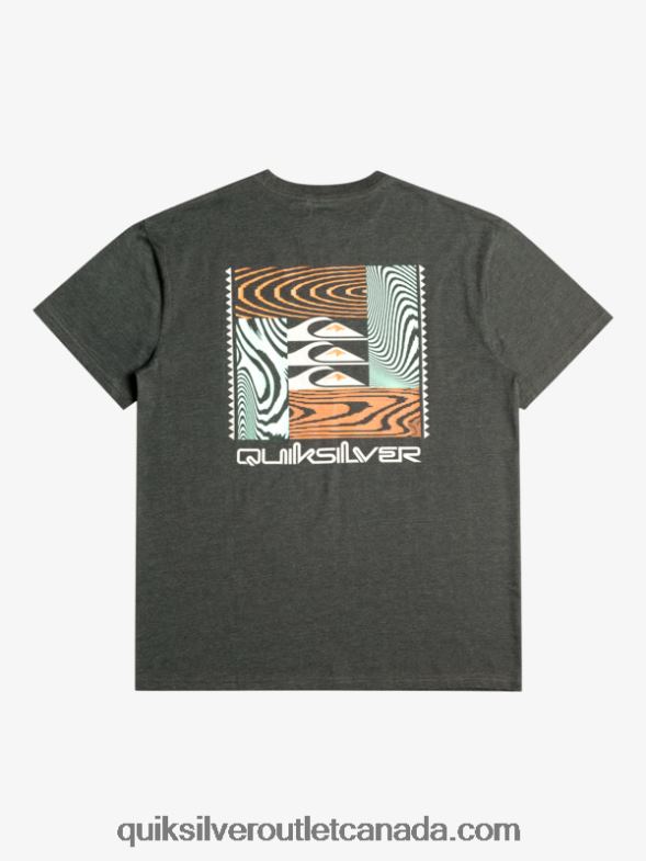 CA Quiksilver Men Warped Patterns T-Shirt phantom TX4R21014