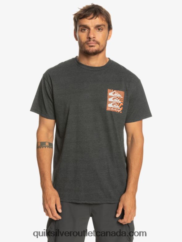 CA Quiksilver Men Warped Patterns T-Shirt phantom TX4R21014