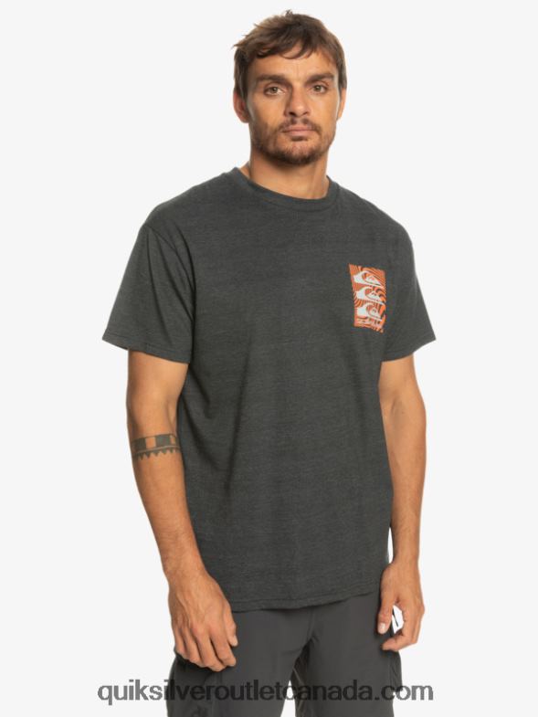 CA Quiksilver Men Warped Patterns T-Shirt phantom TX4R21014