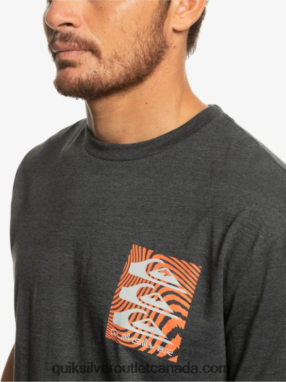 CA Quiksilver Men Warped Patterns T-Shirt phantom TX4R21014