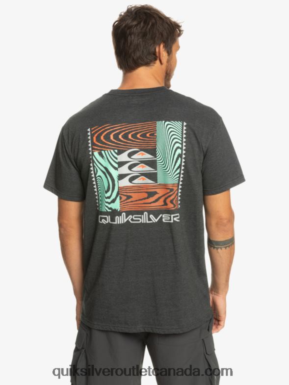 CA Quiksilver Men Warped Patterns T-Shirt phantom TX4R21014