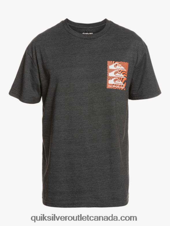 CA Quiksilver Men Warped Patterns T-Shirt phantom TX4R21014