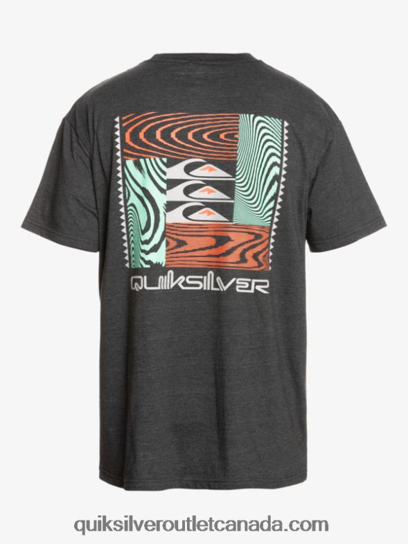 CA Quiksilver Men Warped Patterns T-Shirt phantom TX4R21014