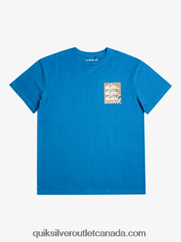 CA Quiksilver Men Warped Patterns T-Shirt snorkel blue TX4R21015