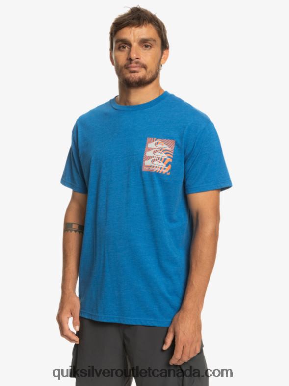 CA Quiksilver Men Warped Patterns T-Shirt snorkel blue TX4R21015