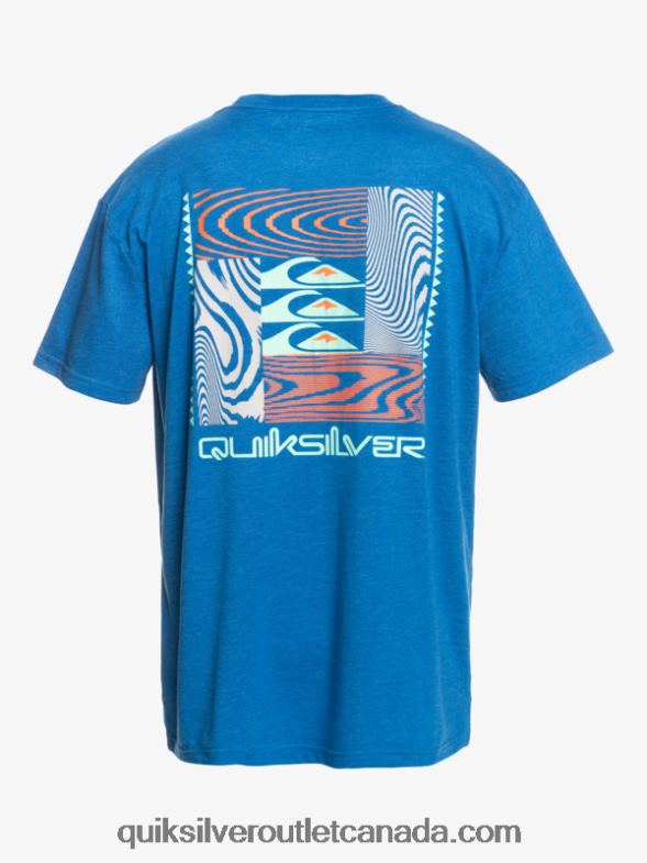 CA Quiksilver Men Warped Patterns T-Shirt snorkel blue TX4R21015