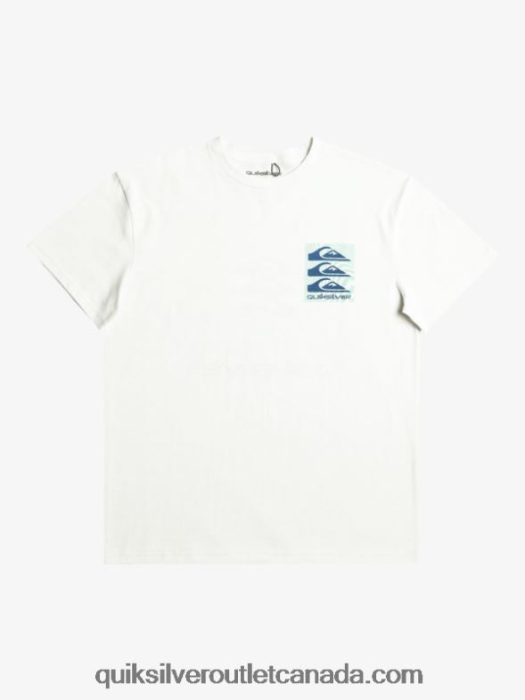 CA Quiksilver Men Warped Patterns T-Shirt snow white TX4R21013