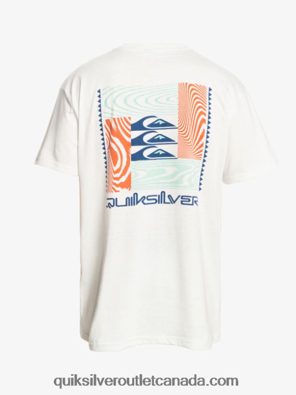 CA Quiksilver Men Warped Patterns T-Shirt snow white TX4R21013