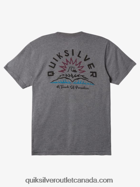 CA Quiksilver Men Water Tales Mod T-shirt medium grey heather TX4R2969