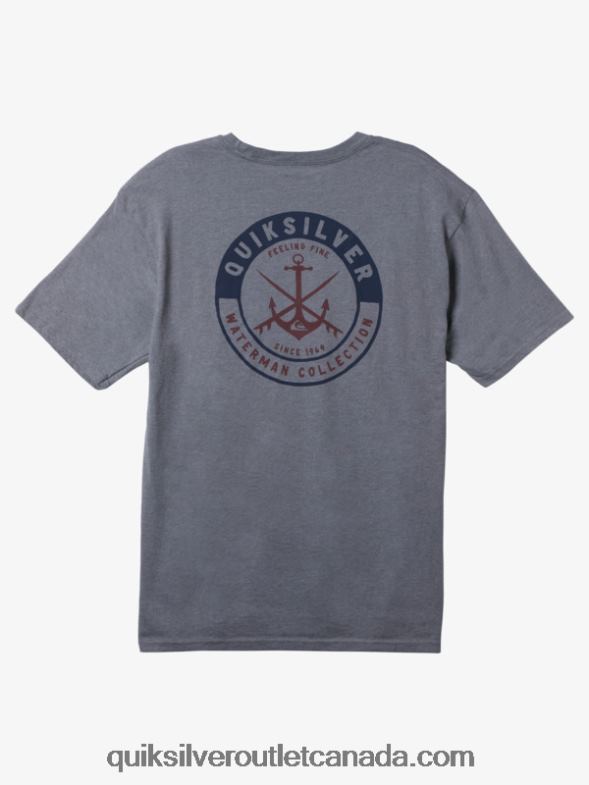 CA Quiksilver Men Waterman Carefree Sessions T-Shirt medium grey heather TX4R21483