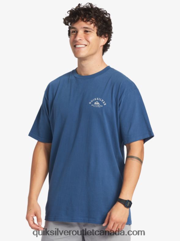 CA Quiksilver Men Waterman Heading Out T-Shirt ensign blue TX4R261