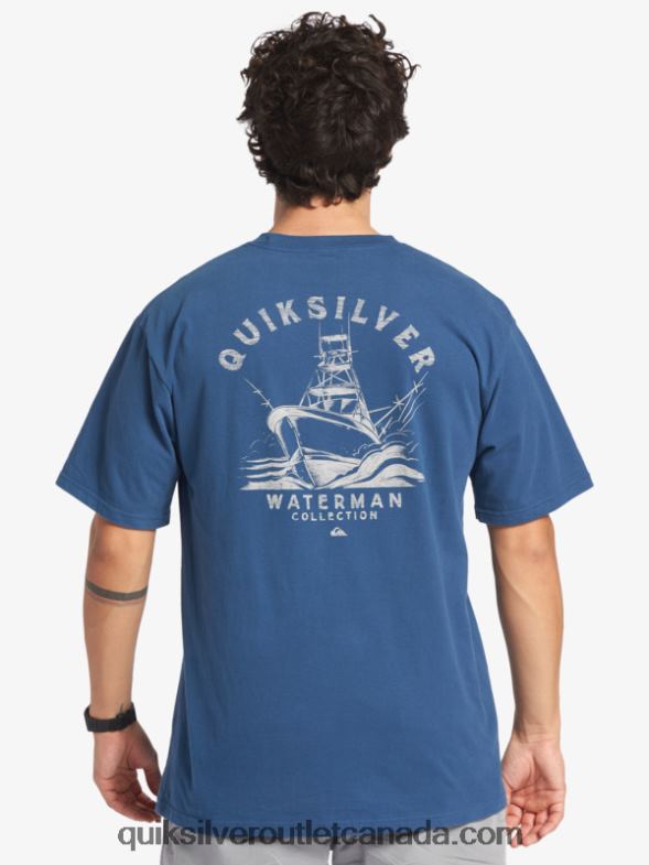 CA Quiksilver Men Waterman Heading Out T-Shirt ensign blue TX4R261