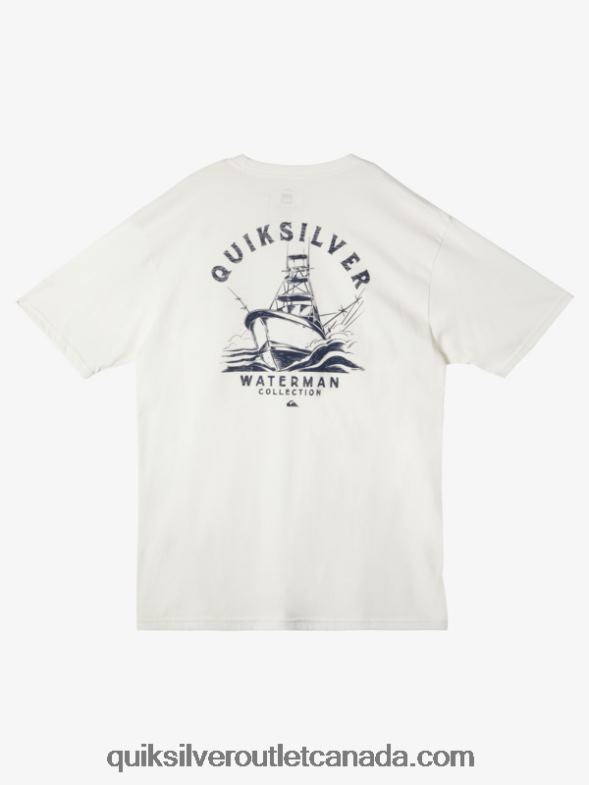CA Quiksilver Men Waterman Heading Out T-Shirt snow white TX4R260