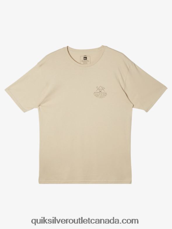 CA Quiksilver Men Waterman Outdoor Livin T-Shirt brown rice TX4R257