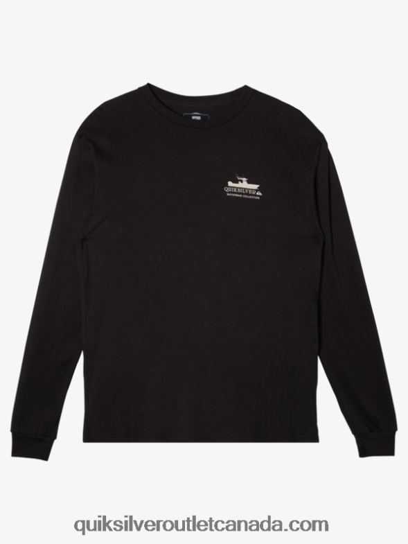 CA Quiksilver Men Waterman Power Trip Long Sleeve T-Shirt black TX4R262