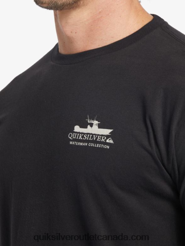 CA Quiksilver Men Waterman Power Trip Long Sleeve T-Shirt black TX4R262