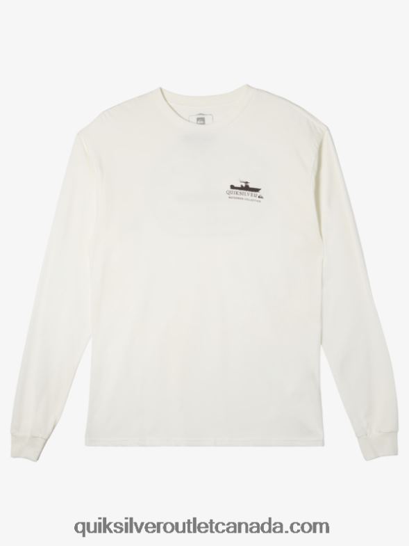 CA Quiksilver Men Waterman Power Trip Long Sleeve T-Shirt snow white TX4R263