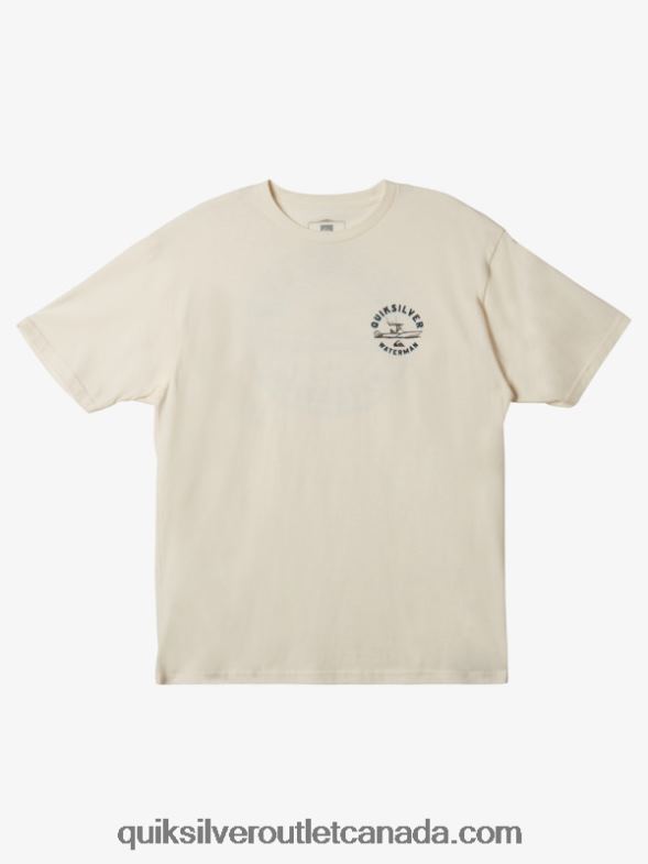 CA Quiksilver Men Waterman QS Outboarder T-Shirt antique white TX4R21481