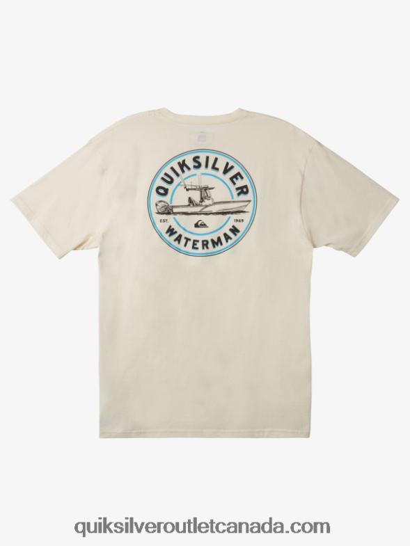 CA Quiksilver Men Waterman QS Outboarder T-Shirt antique white TX4R21481
