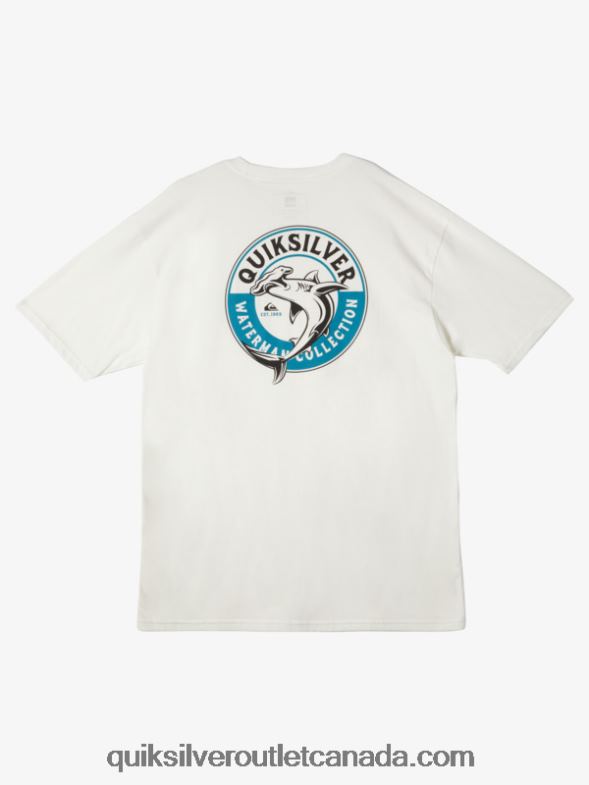 CA Quiksilver Men Waterman Sea Shark T-Shirt snow white TX4R241