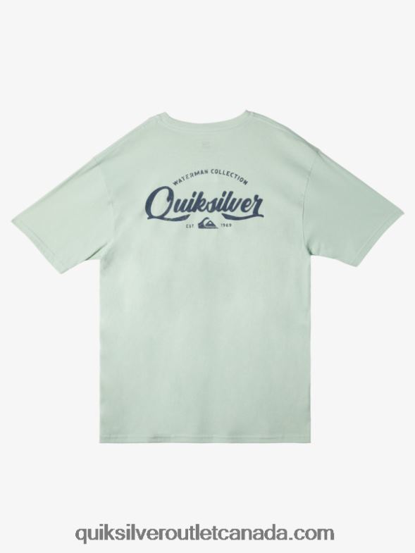 CA Quiksilver Men Waterman Undertow T-Shirt subtle green TX4R255