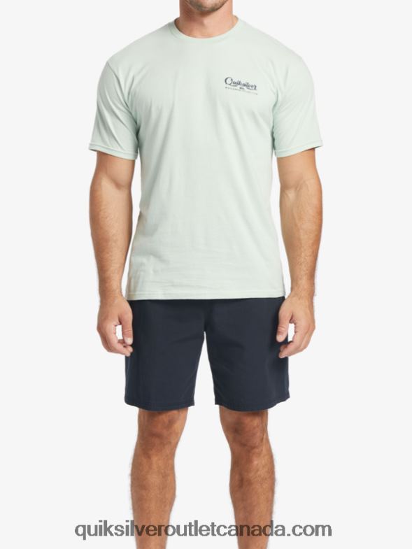 CA Quiksilver Men Waterman Undertow T-Shirt subtle green TX4R255