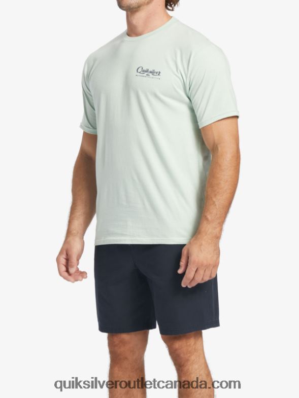 CA Quiksilver Men Waterman Undertow T-Shirt subtle green TX4R255