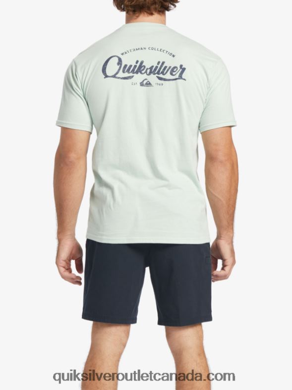 CA Quiksilver Men Waterman Undertow T-Shirt subtle green TX4R255