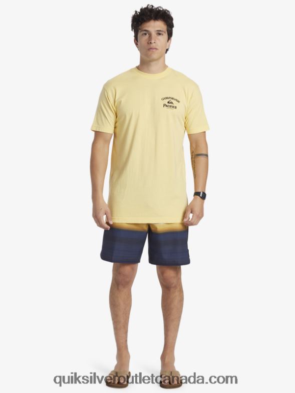CA Quiksilver x Pacifico Men Lockup T-Shirt gold TX4R22