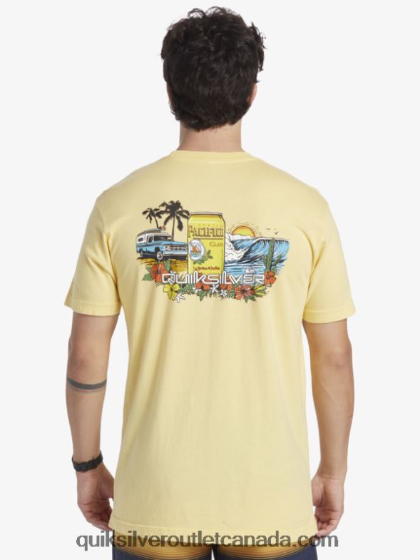 CA Quiksilver x Pacifico Men Lockup T-Shirt gold TX4R22