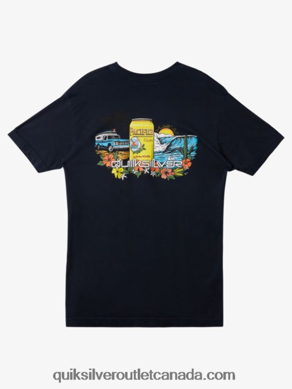 CA Quiksilver x Pacifico Men Lockup T-Shirt navy blazer TX4R21