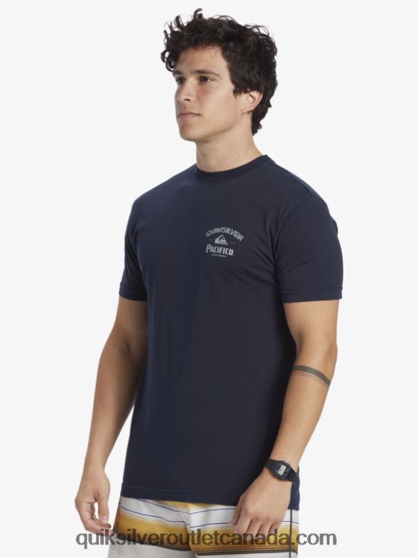 CA Quiksilver x Pacifico Men Lockup T-Shirt navy blazer TX4R21