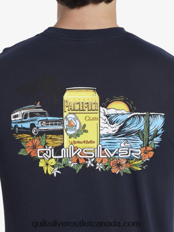 CA Quiksilver x Pacifico Men Lockup T-Shirt navy blazer TX4R21