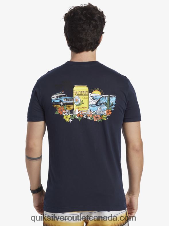 CA Quiksilver x Pacifico Men Lockup T-Shirt navy blazer TX4R21