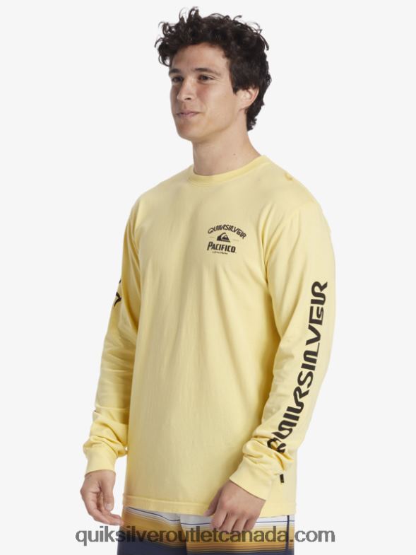 CA Quiksilver x Pacifico Men Straight Shooter Long Sleeve T-Shirt gold TX4R25