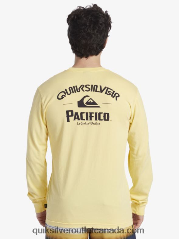 CA Quiksilver x Pacifico Men Straight Shooter Long Sleeve T-Shirt gold TX4R25