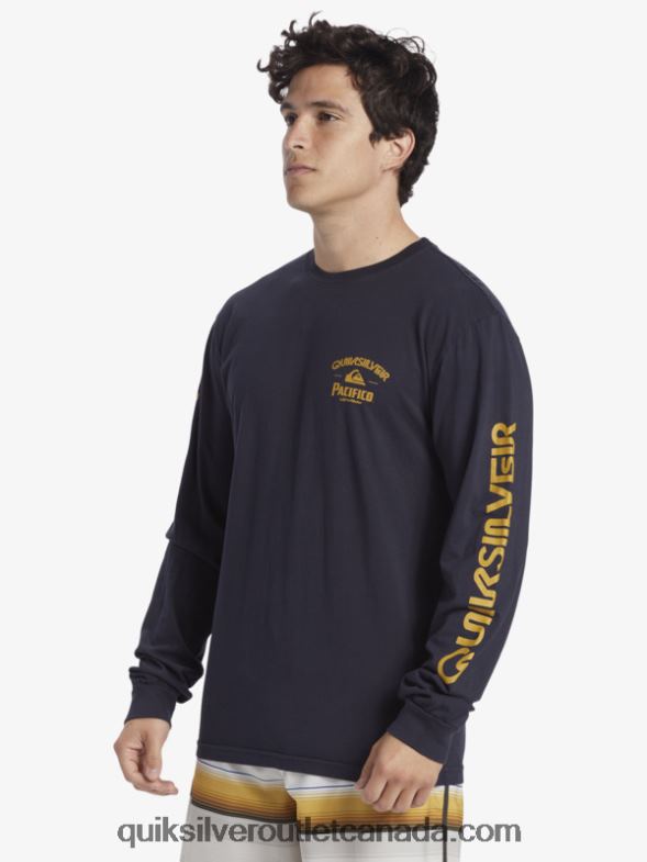 CA Quiksilver x Pacifico Men Straight Shooter Long Sleeve T-Shirt navy blazer TX4R26