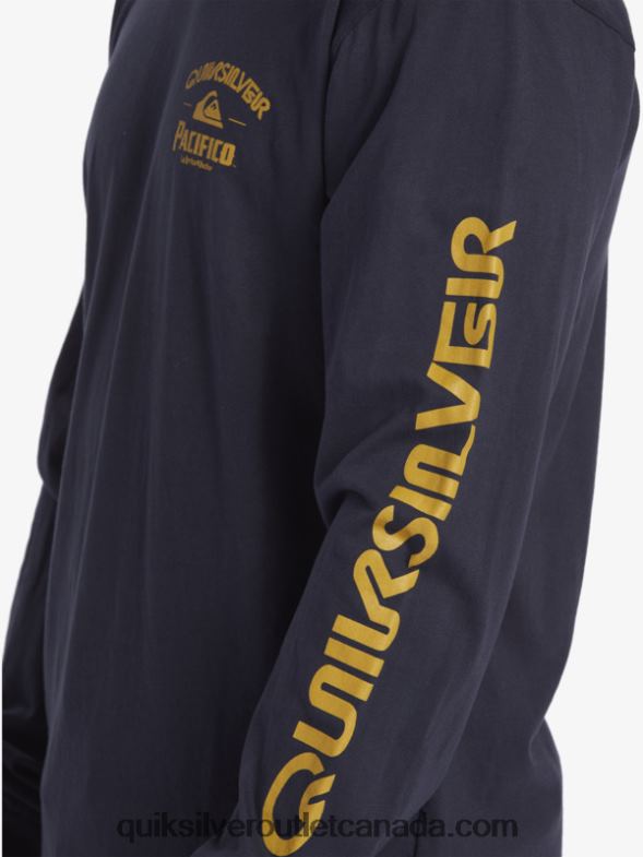 CA Quiksilver x Pacifico Men Straight Shooter Long Sleeve T-Shirt navy blazer TX4R26