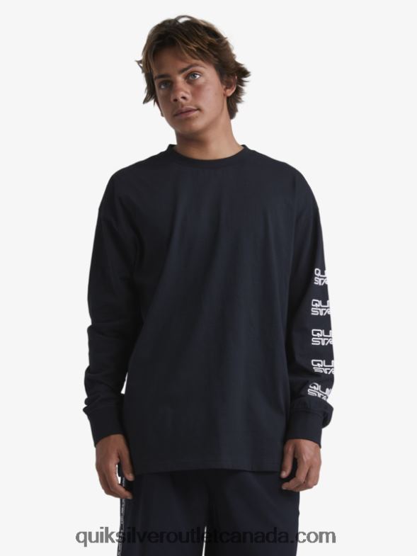 CA Quiksilver x Stab Men Organic Long Sleeve T-Shirt black TX4R21845