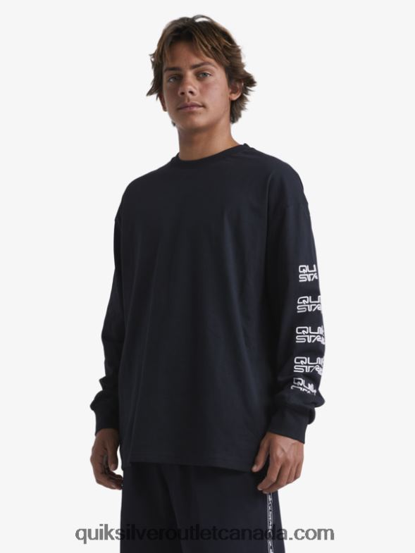 CA Quiksilver x Stab Men Organic Long Sleeve T-Shirt black TX4R21845
